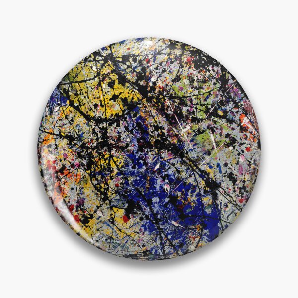 Item preview, Abstract Jackson Pollock Painting Original Art ,artwork by Jackson Pollock, red, yellow, blue, black designed and sold by Amy-Hamilton.