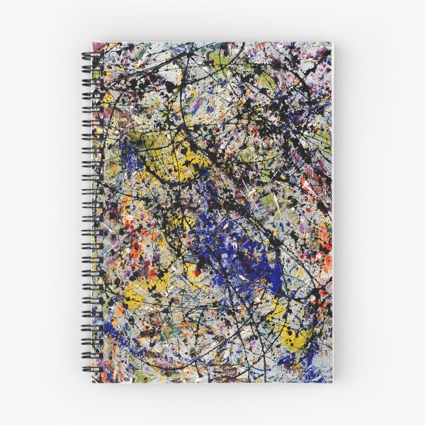 Item preview, Abstract Jackson Pollock Painting Original Art ,artwork by Jackson Pollock, red, yellow, blue, black designed and sold by Amy-Hamilton.