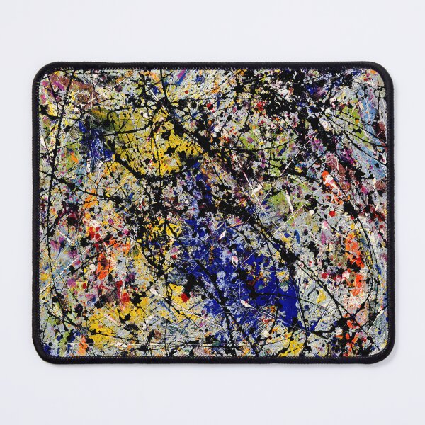 Item preview, Abstract Jackson Pollock Painting Original Art ,artwork by Jackson Pollock, red, yellow, blue, black designed and sold by Amy-Hamilton.