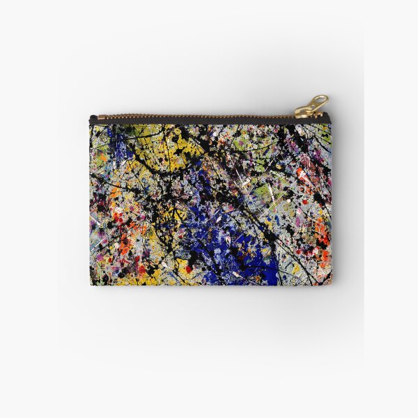 Item preview, Abstract Jackson Pollock Painting Original Art ,artwork by Jackson Pollock, red, yellow, blue, black designed and sold by Amy-Hamilton.