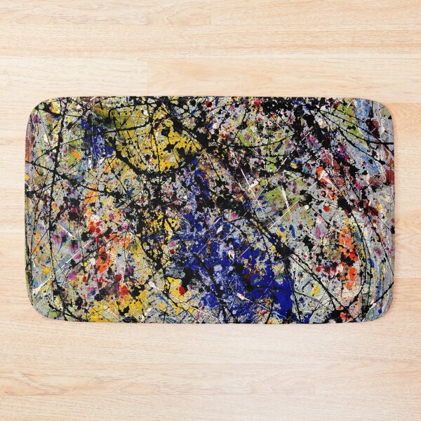 Item preview, Abstract Jackson Pollock Painting Original Art ,artwork by Jackson Pollock, red, yellow, blue, black designed and sold by Amy-Hamilton.