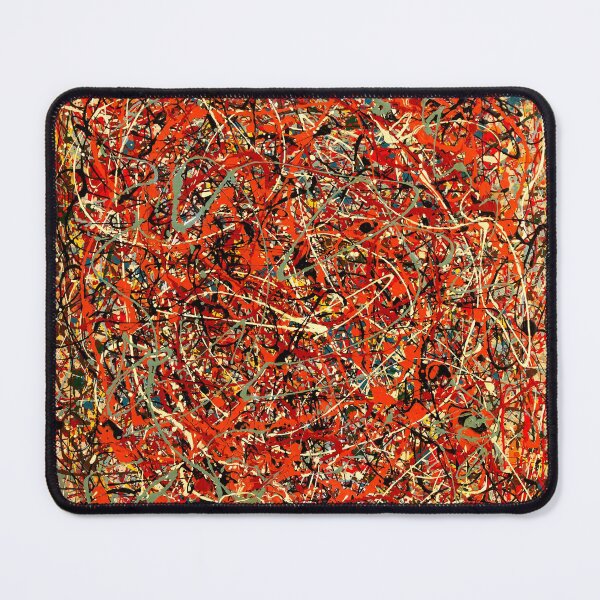 Item preview, Abstract Jackson Pollock Painting Original Art ,artwork by Jackson Pollock, red, yellow, blue, black designed and sold by Amy-Hamilton.