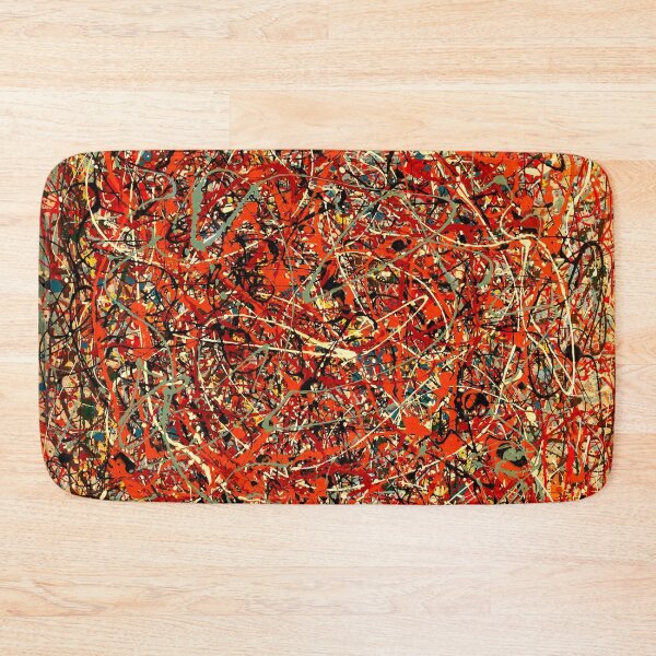 Item preview, Abstract Jackson Pollock Painting Original Art ,artwork by Jackson Pollock, red, yellow, blue, black designed and sold by Amy-Hamilton.