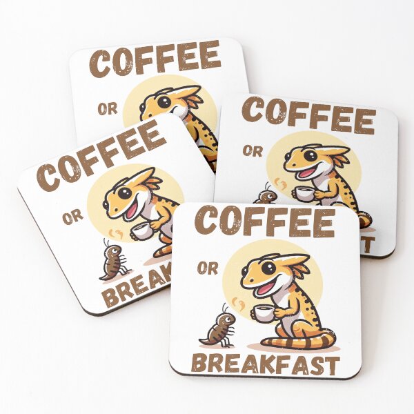 Item preview, Gecko dilemma: coffee or breakfast? designed and sold by digitaldraw4you.