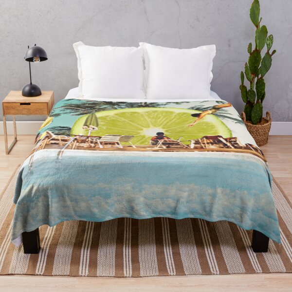 Item preview, Key Lime Sky - diver among palm trees and lime sun designed and sold by linzsepe.