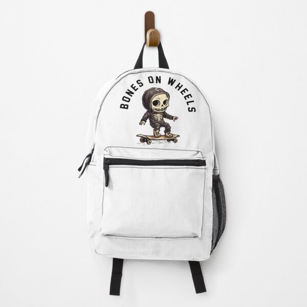 Item preview, Skeleton Skateboarder - Bones On Wheels (Black Lettering) designed and sold by VelvetRoom.