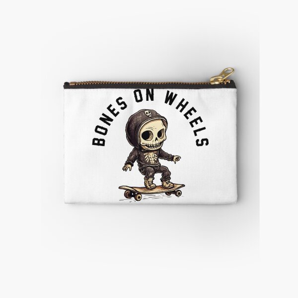 Item preview, Skeleton Skateboarder - Bones On Wheels (Black Lettering) designed and sold by VelvetRoom.