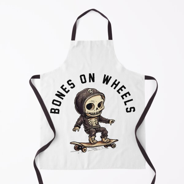 Item preview, Skeleton Skateboarder - Bones On Wheels (Black Lettering) designed and sold by VelvetRoom.