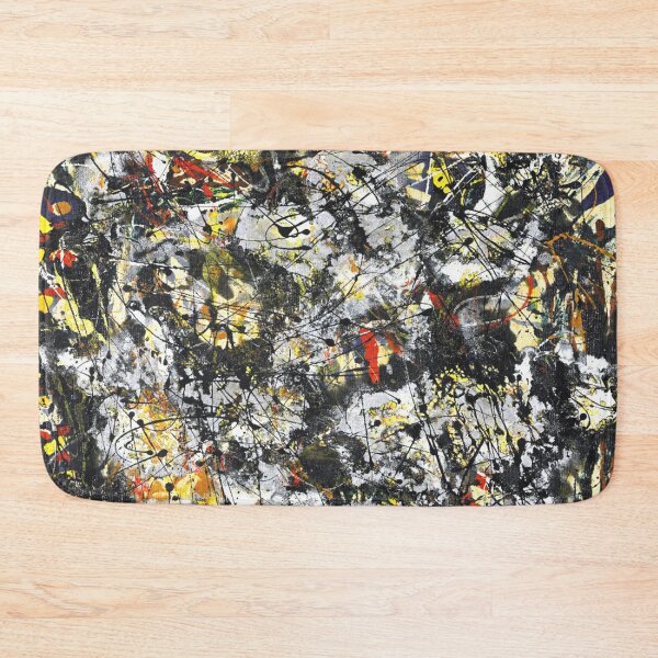 Item preview, Abstract Jackson Pollock Painting Original Art ,artwork by Jackson Pollock, red, yellow, blue, black designed and sold by Amy-Hamilton.