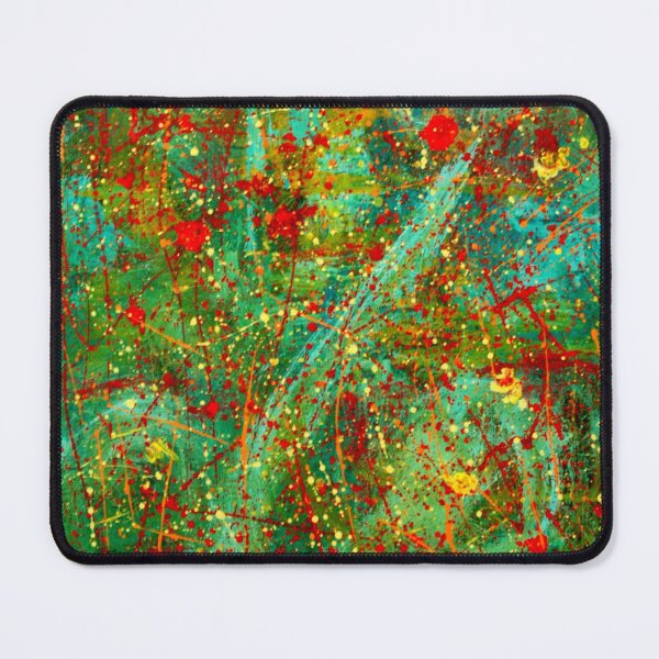 Item preview, Abstract Jackson Pollock Painting Original Art ,artwork by Jackson Pollock, red, yellow, blue, black designed and sold by Amy-Hamilton.