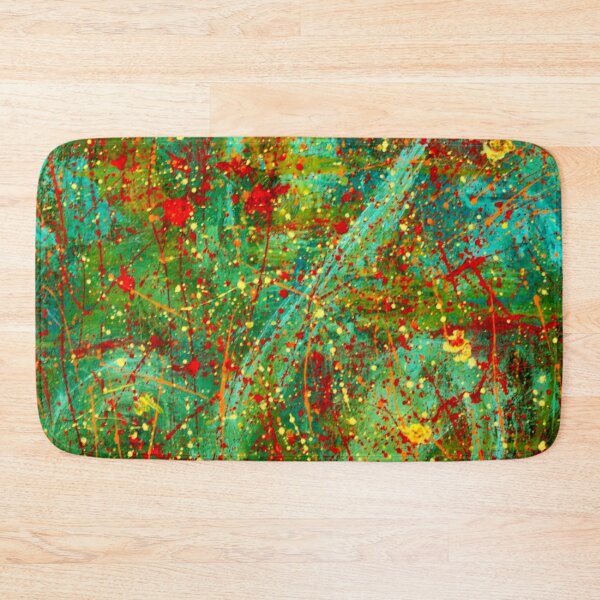 Item preview, Abstract Jackson Pollock Painting Original Art ,artwork by Jackson Pollock, red, yellow, blue, black designed and sold by Amy-Hamilton.