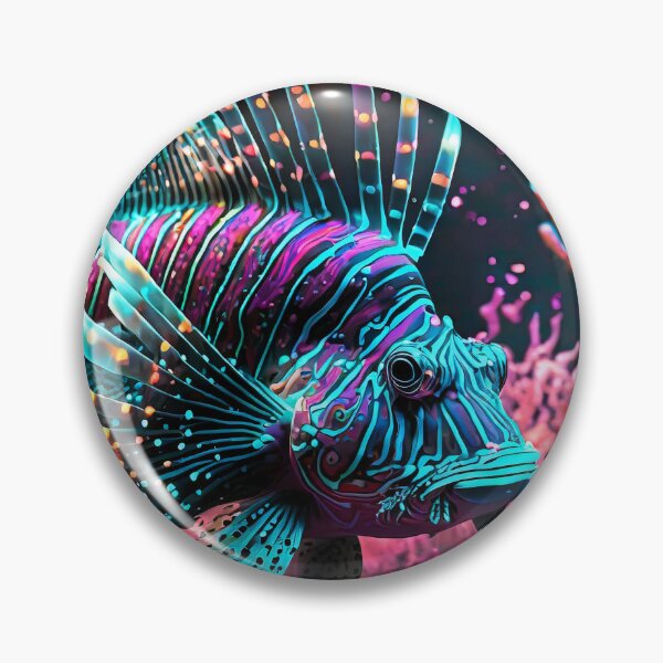 Item preview, Bioluminescent Lionfish Art designed and sold by JohnXD247.