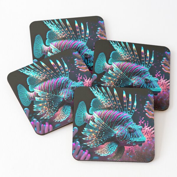 Item preview, Bioluminescent Lionfish Art designed and sold by JohnXD247.