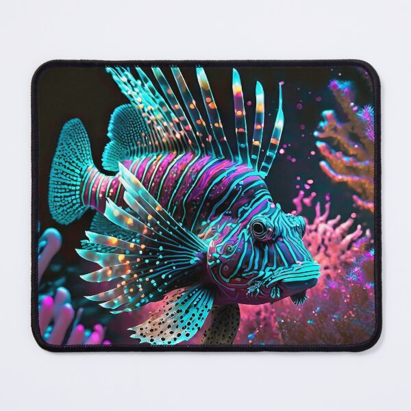 Item preview, Bioluminescent Lionfish Art designed and sold by JohnXD247.