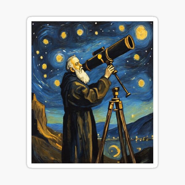 Item preview, "Galileo Galilei: Observing the Stars with a Telescope" designed and sold by Artisticanvas.