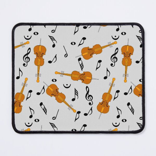 Item preview, Cello Black Music Notes Pattern Gray designed and sold by BartholGraphics.