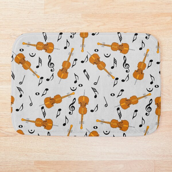 Item preview, Patrón de notas musicales violonchelo negro Gris designed and sold by BartholGraphics.