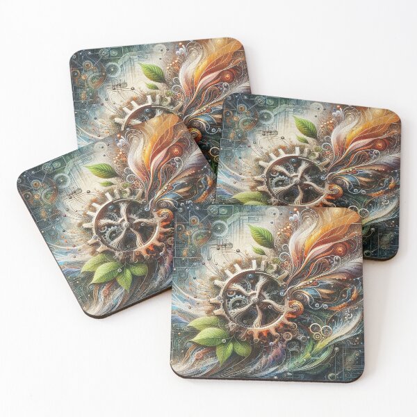 Item preview, Harmonious Fusion: Nature and Technology designed and sold by TextileTrove.