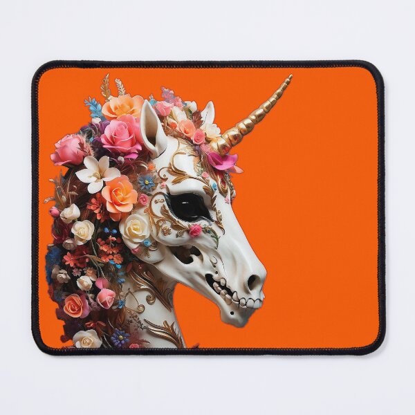 Item preview, Unicorn Enchanted Floral Skull designed and sold by PETS ABC.