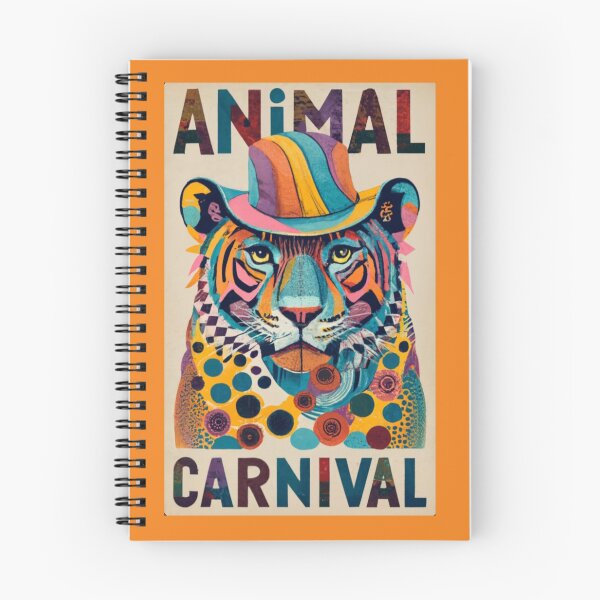 Item preview, Animal Carnival tiger poster designed and sold by VoodoovilleArt.