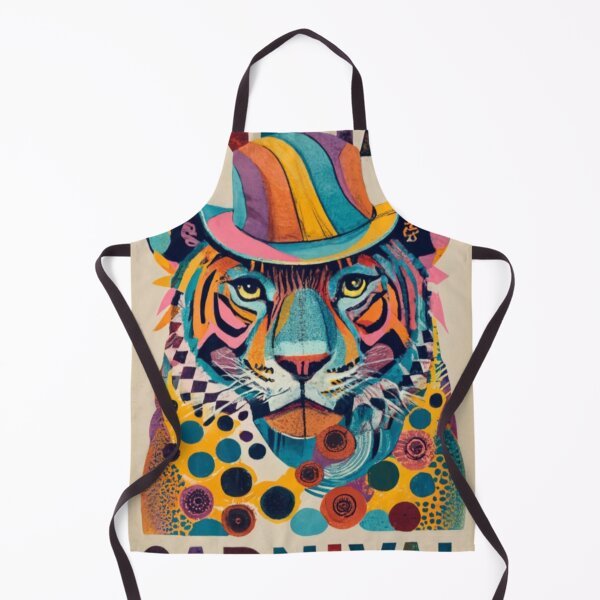 Item preview, Animal Carnival tiger poster designed and sold by VoodoovilleArt.