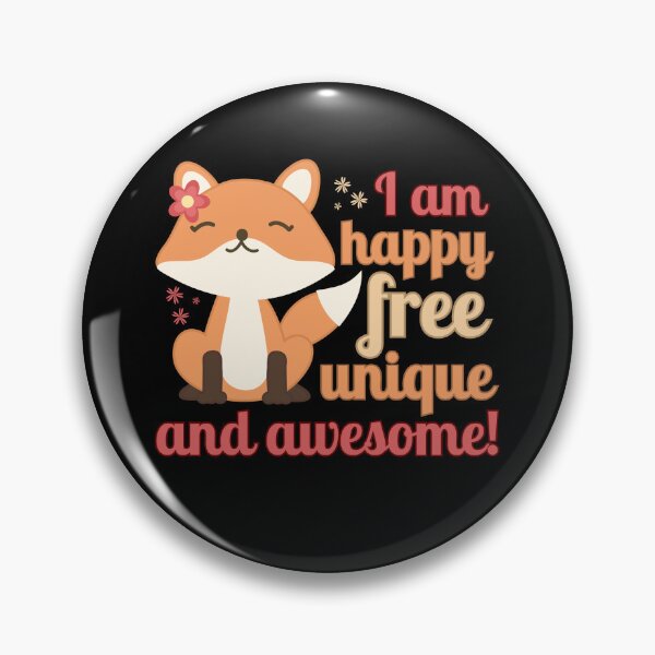 Item preview, Happy Free Unique and Awesome - CuteFox designed and sold by SeledineArt.