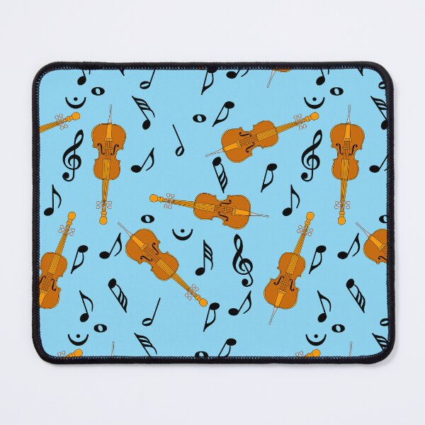 Item preview, Cello Black Music Notes Pattern Blue designed and sold by BartholGraphics.