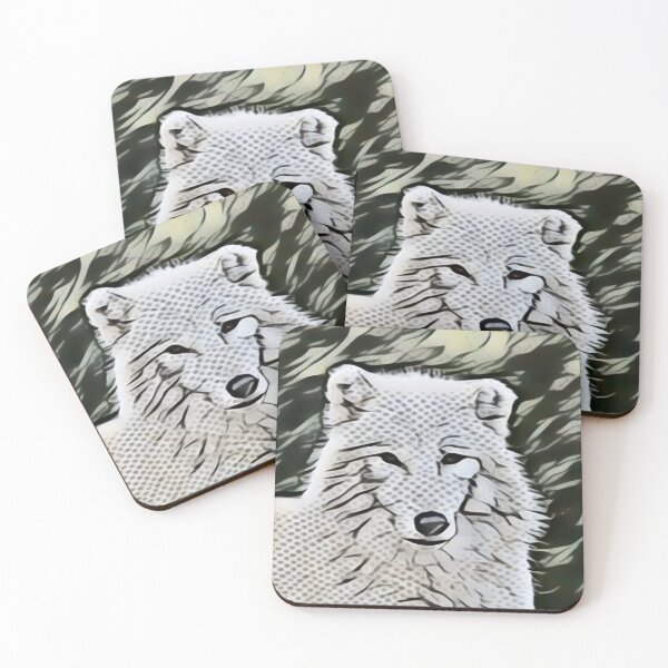 Item preview, Wolf Gaze In Pointillism designed and sold by Fearless-Fox.