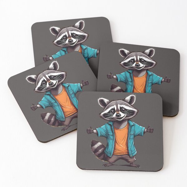 Item preview, A cute raccoon with open arms and a big smile designed and sold by NiRia Spot.