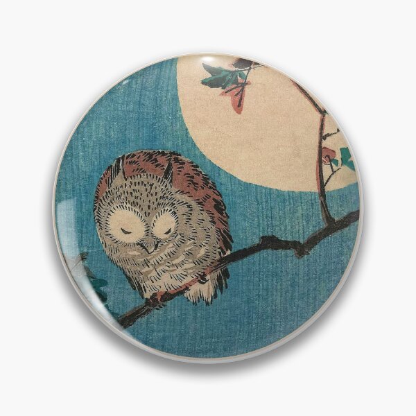 Item preview, HD Small Horned Owl on Maple Branch under Full Moon, by Utagawa Hiroshige HIGH DEFINITION designed and sold by MINDTHECHERRY.