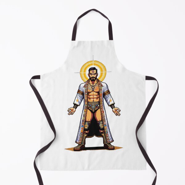 Artikelvorschau, Religiöser verrückter Kultführer, Pro-Wrestler-Champion mit weißer Robe entworfen und verkauft von kylmllr101684.