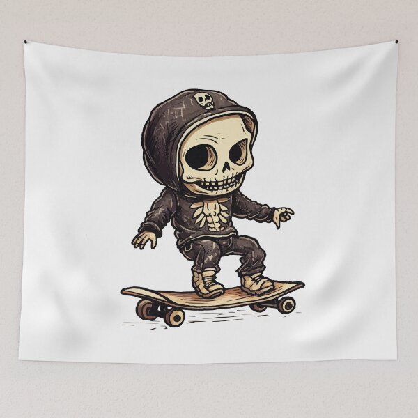 Item preview, Skeleton Skateboarder designed and sold by VelvetRoom.
