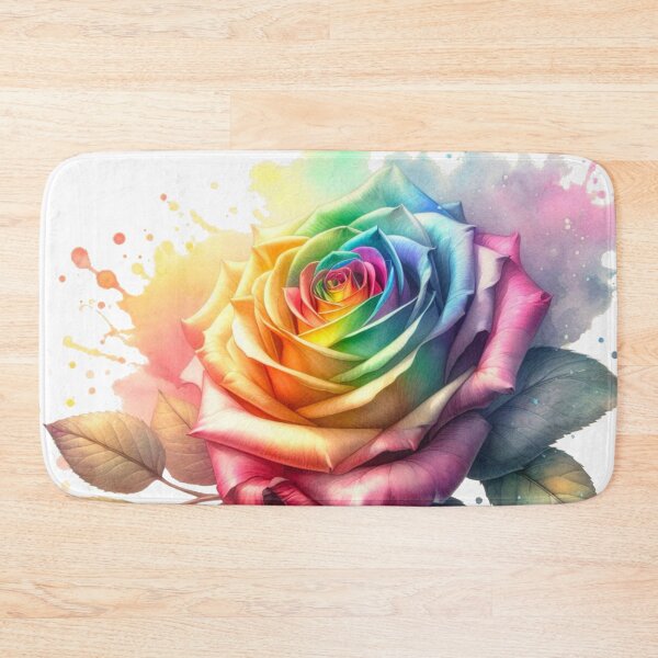 Item preview, Watercolor Rose - Rainbow Rose Painting designed and sold by Star-Fragment.