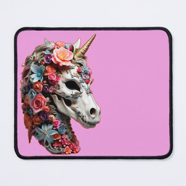 Item preview, Magical Unicorn Floral Skull designed and sold by PETS ABC.