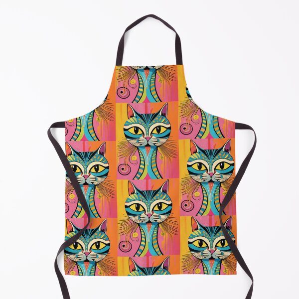 Item preview, Psychedelic kitty designed and sold by VoodoovilleArt.