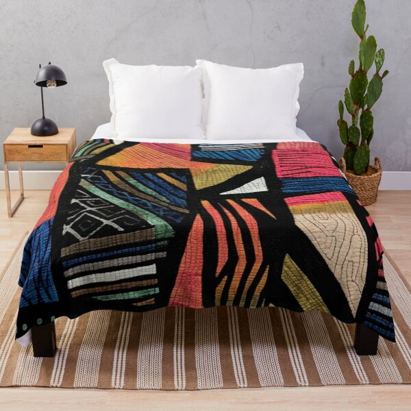 Item preview, Multi-Color Red Geometric Tribal Pattern by Bossy Cat Home designed and sold by BossyCatHome.
