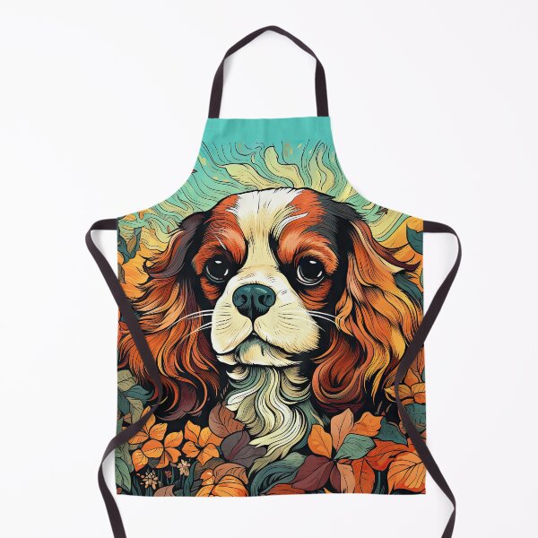 Item preview, Cavalier King Charles Spaniel Dog Portrait in Retro Vintage Style designed and sold by WallyPink.