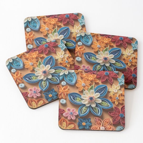 Artikelvorschau, Nahtlose Quilling-Blumen, ultrarealistisch – Edition 7 entworfen und verkauft von CharlieDesings.