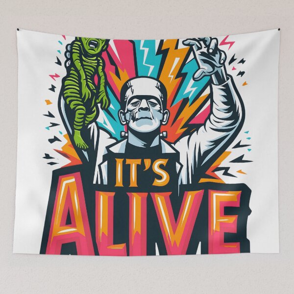 Item preview, Frankenstein It's Alive Halloween Monster designed and sold by KitonicTees.