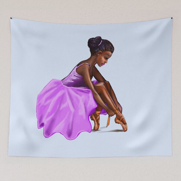 Item preview, Brown Skin Ballerina Gifts | African American Dancer Lacing Shoes | Top Gifts for Black Women designed and sold by Artonmytee.
