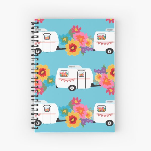 Item preview, Camp Happy Travel Trailer with Flowers - Glamping Style designed and sold by creativebeeshop.