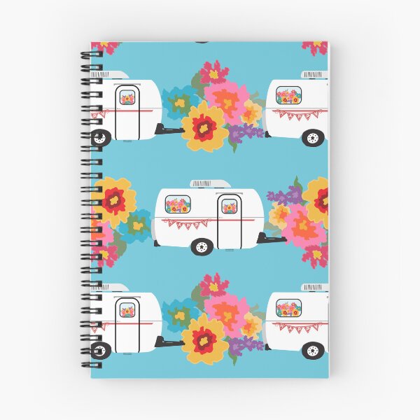 Item preview, Camp Happy Travel Trailer with Flowers - Glamping Style designed and sold by creativebeeshop.