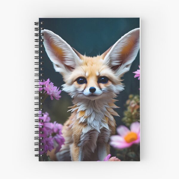 Item preview, Cute Fennec Fox With Purple Flowers designed and sold by TheArtOfPat.