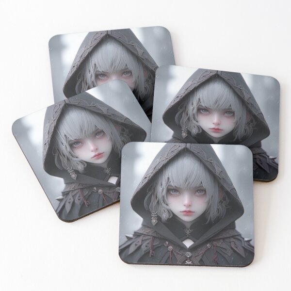 Item preview, Mystical Gothic Hooded Cloak Assassin Anime Girl designed and sold by bubblegoth.