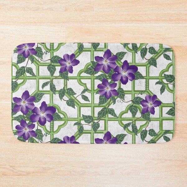 Item preview, Clematis Oriental Trellis designed and sold by Sarah Thorpe Designs .
