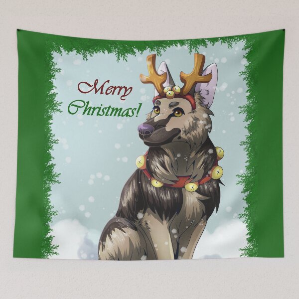 Item preview, German Shepherd Christmas designed and sold by TheKohakuDragon.