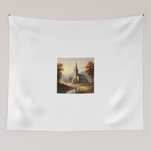 Item preview, vintage church in the autumn designed and sold by IncredibleGeek.