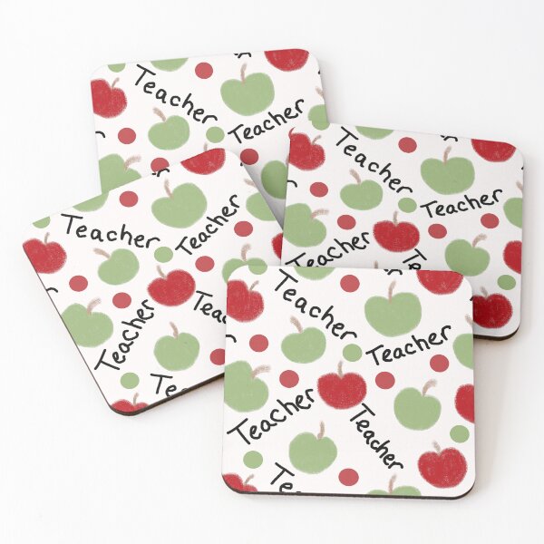 Item preview, Teacher with Red and Green Apples  designed and sold by RepeatCandy.