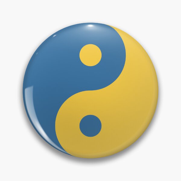 Item preview, Blue & Yellow Yin and Yang Symbol Design for Python Coders designed and sold by ramiro.