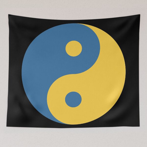 Item preview, Blue & Yellow Yin and Yang Symbol Design for Python Coders designed and sold by ramiro.